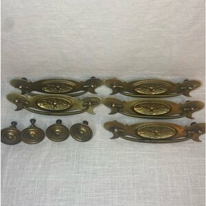 Bald Eagle Brass Antique Hardware Colonial Chippendale Drawer Pull 1” & 6.5”